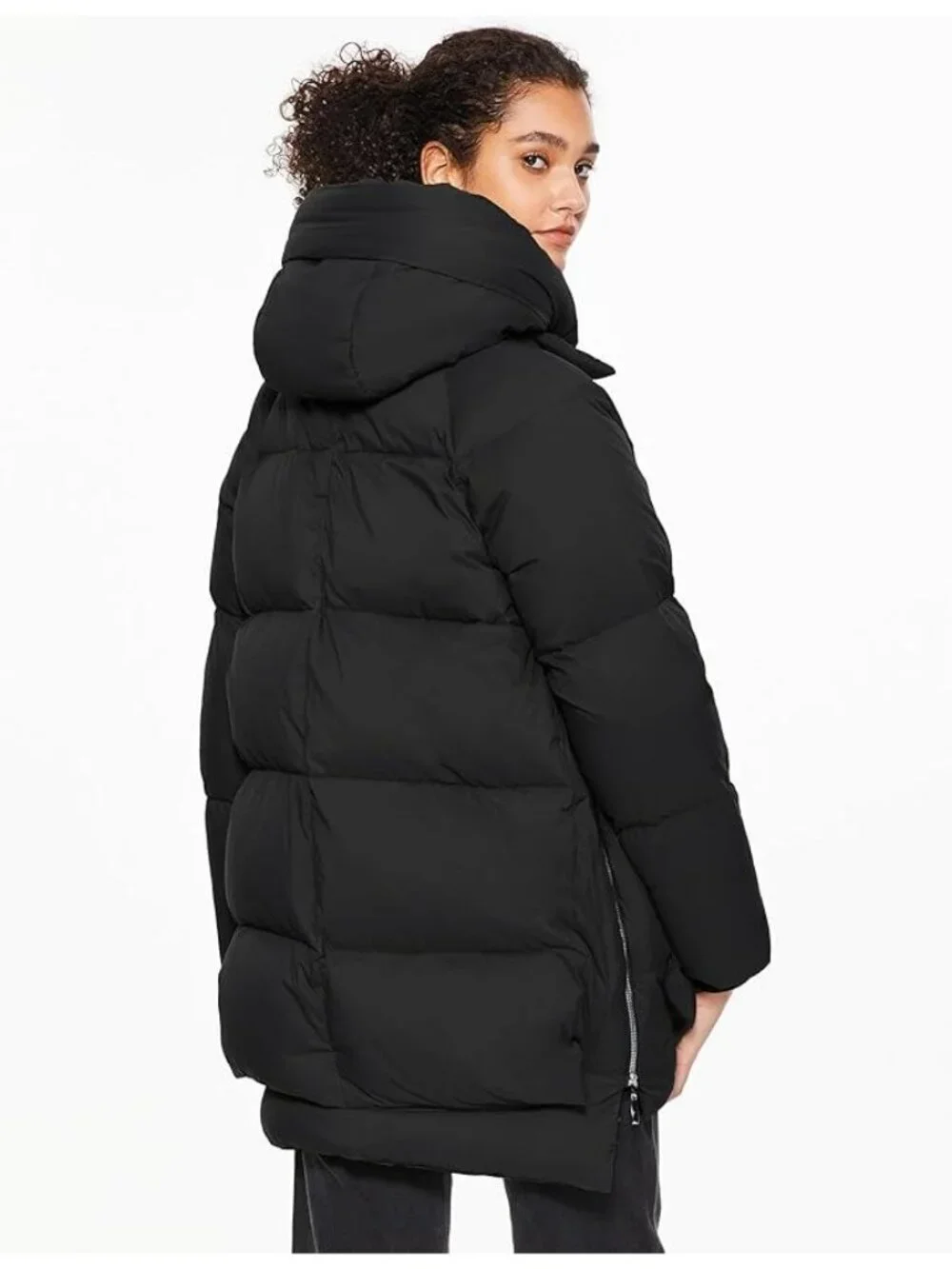 Orolay Women's Black Hooded Down Jacket With Fleece Lining Size Large 318 - Picture 10 of 16